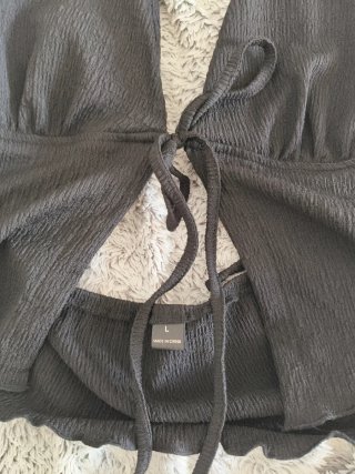 Conjunto negro top y pantalón largo Shein talla L