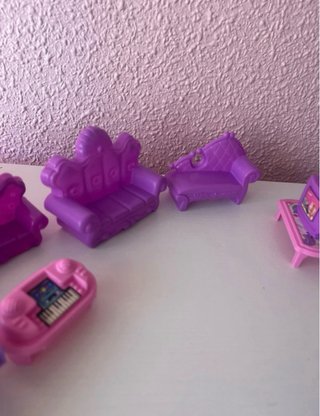 Lote Muebles Muñecas Polly Pocket