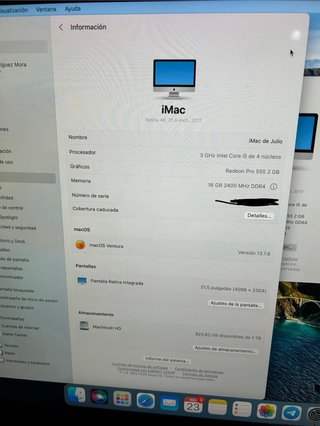 Ordenador Apple iMac Plata y Blanco
