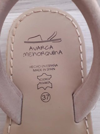 Abarcas Menorquinas Beige Talla 37