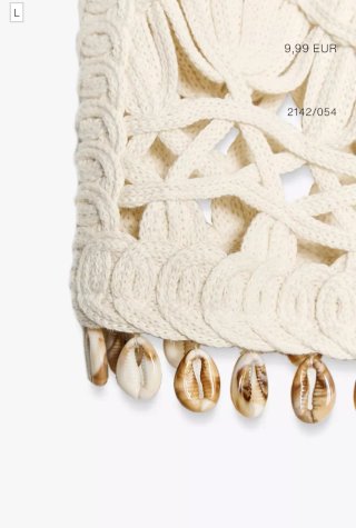 Chaleco Zara Crochet Blanco