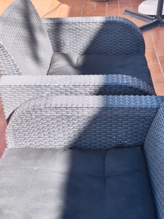 Muebles de jardín ratán negro