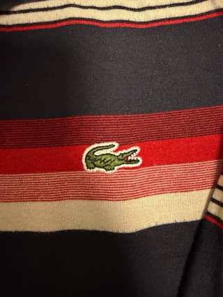 Polo Lacoste Manga Larga Rayas Talla L