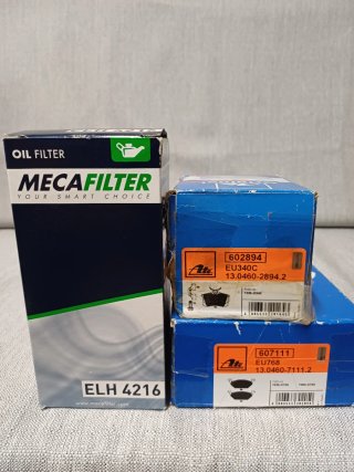 PASTILLAS DE FRENO DELANTERA Y TRASERA + FILTRO