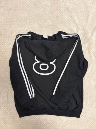 Sudadera Adidas Kaká 8 Negra Rayas Blancas
