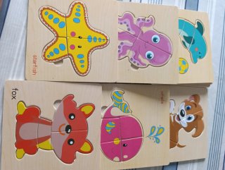 16 Puzles Madera Infantil Animales