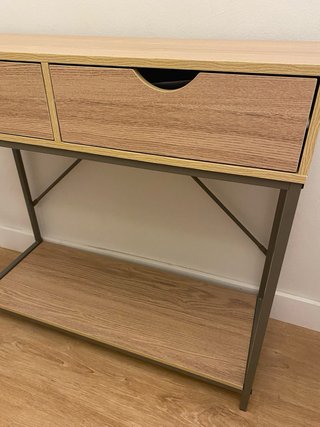 Mueble recibidor metal y madera