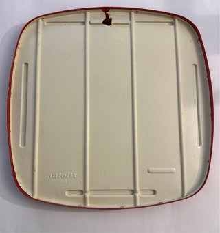 Specchio Autofix rosso anni '70 Space Age