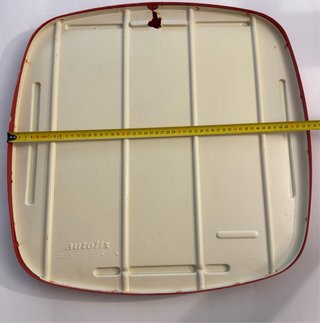 Specchio Autofix rosso anni '70 Space Age
