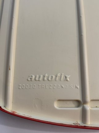 Specchio Autofix rosso anni '70 Space Age