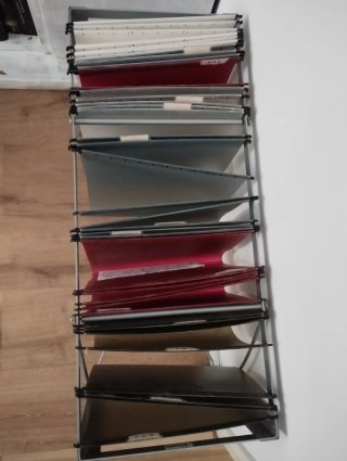 Archivador Carpetas Colgantes Metálico con Ruedas