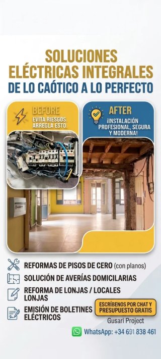 Electricista autorizado , instalaciones y averias