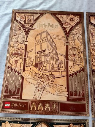 Lote 4 Láminas Harry Potter Lego