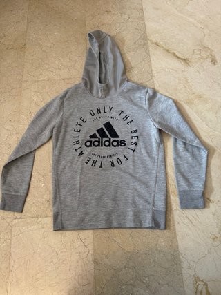 Sudadera Adidas Gris con Capucha