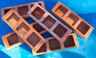 6 Comederos para animales de terracota