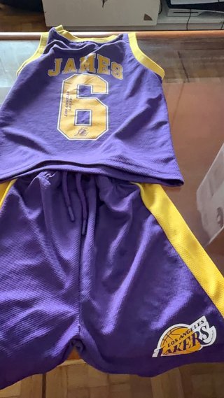 Conjunto Lakers Morado y Dorado NIÑO