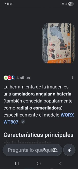 Amoladora Worx 20V con 3 baterías