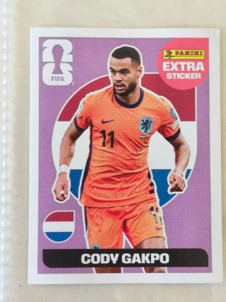 Cromo Cody Gakpo Panini Extra Sticker FIFA WC 2026