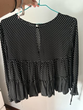 Blusa Renatta lunares negra talla S/M