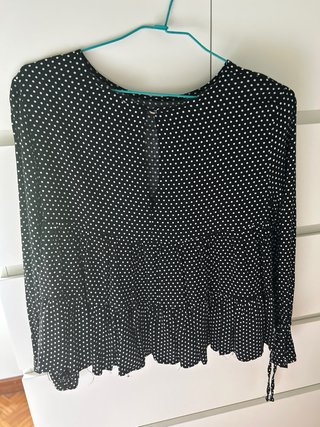 Blusa Renatta lunares negra talla S/M