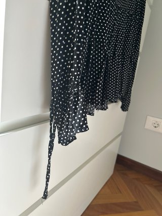 Blusa Renatta lunares negra talla S/M