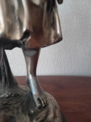 Figura Campesina Vintage Bronce