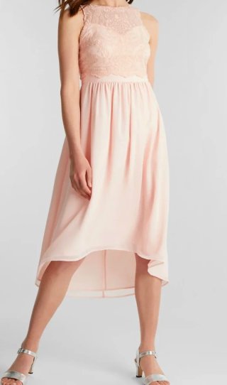 Vestido de cóctel Esprit rosa talla L, nuevo