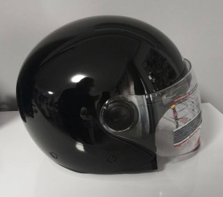 Casco Moto Jet SHOX Negro