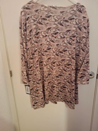 Kimono estampado beige y marrón