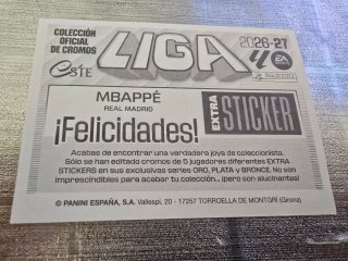 Kylian Mbappé Panini Extra Sticker 2026/27 Bronce
