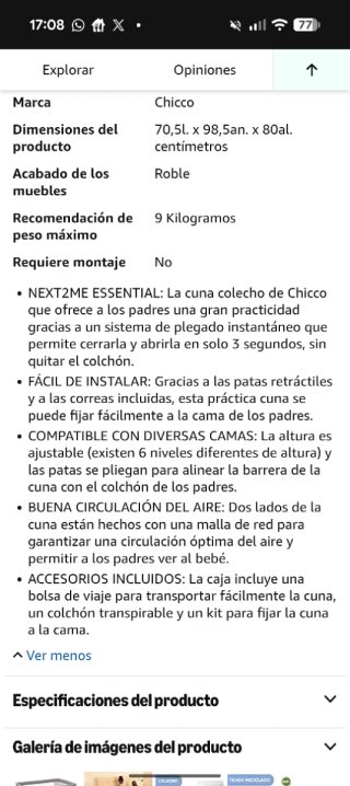 Cuna de colecho Chicco