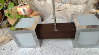 Lámpara de techo moderna metal y cristal