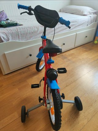 Bicicleta Patrulla Canina Infantil Roja