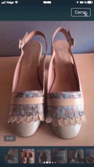 Zapatos Ana Román Piel Beige Talla 40