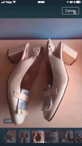 Zapatos Ana Román Piel Beige Talla 40