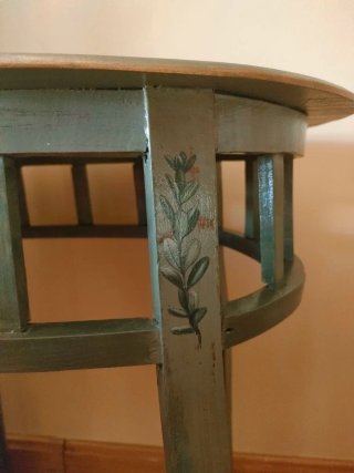 Mesa ovalada madera vintage