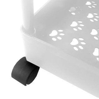 Carrito Almacenamiento 3 Alturas 62x38 Blanc NUEVO