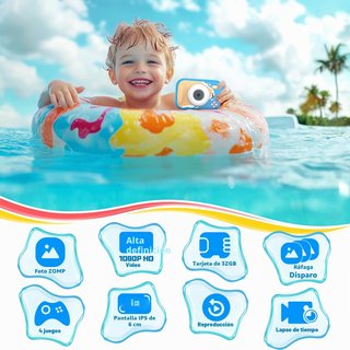 NUEVO - Cámara Infantil Acuática HD 1080P