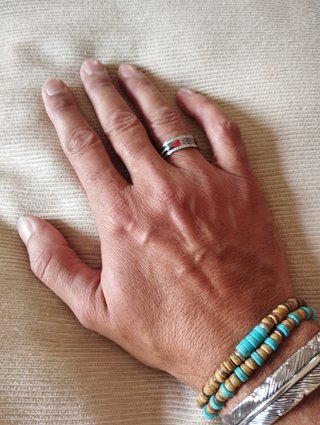Anillo adaptable con bandera de Palestina
