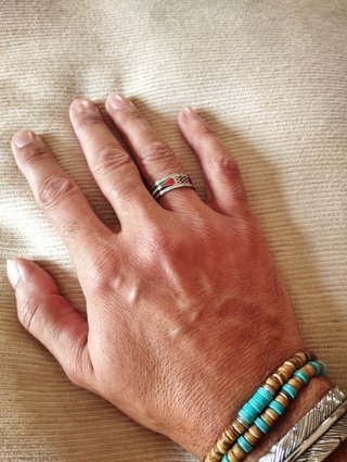 Anillo adaptable con bandera de Palestina