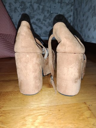 Sandalias SHEIN cuña ante beige/marrón