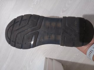 Botas militares blancas brillo mujer 41