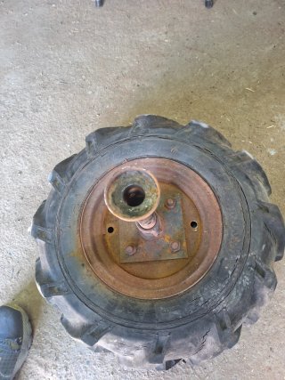 Ruedas con eje para motocultor o motoazada