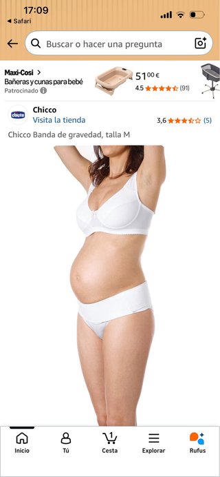Faja Banda Embarazo Chicco Talla M