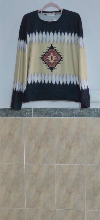 Camiseta Tie Dye Étnica Manga Larga Talla XL