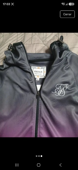 Chaqueta Sik Silk degradada gris y rosa