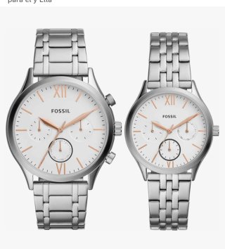 Reloj Fossil Plata y Blanco