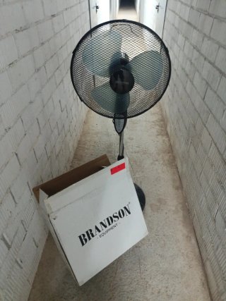 Ventilador Brandson Negro/Plateado