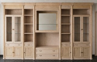 Mueble salón boiserie 4 m con 2 vitrinas