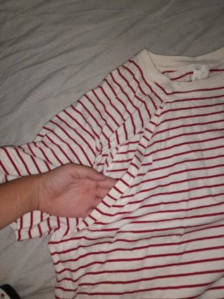 Camiseta MAMA Polo Rayas Roja